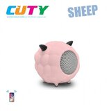 Idance zvučnik Bluetooth, gumirano kućište, ugrađeni punjač, rozi CUTY SHEEP | shoptok.hr