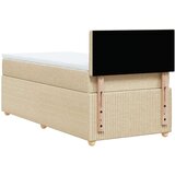 vidaXL Krevet s oprugama i madracem krem 90 x 200 cm od tkanine | shoptok.hr