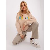 Wow Donna Sweatshirt-EM-BL-617-12.04-beige | Shoptok.si