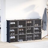  Organizator za kocke za pohranu s 12 kocki i vratima crni PP | shoptok.hr