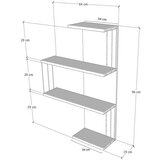Kalune Design Bela/naravna večnivojska polica v borovem dekorju 64 cm Cambel – | Shoptok.si