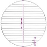 vidaXL Okrugla rešetka za roštilj Ø 34,5 cm od nehrđajućeg čelika 304 | shoptok.hr