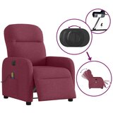 vidaXL Električni masažni naslanjač vinsko rdeče blago | Shoptok.si