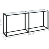 vidaXL Konzolna mizica beli marmor 180x35x75,5 cm kaljeno steklo | Shoptok.si