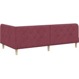  Kutni okvir kreveta Vinska crvena 90 x 190 cm tkanina | shoptok.hr