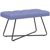  Klupa s gumbastim tkanjem Traper plava 80 x 40 x 46 cm Tkanina | shoptok.hr