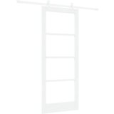  Klizna vrata s setom hardvera bijela 83x202 cm čvrsti bor | shoptok.hr
