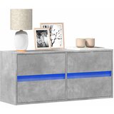  Zidni TV ormarić s LED svjetlima boja betona 100x31x45 cm | shoptok.hr