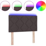  Vzglavje z LED lučmi z vzglavjem Rjava 80 cm blago, (5000043900) | Shoptok.si