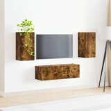  Set omare za televizijo na steni 4 pcs Dimljeni oreh, (5000132676) | Shoptok.si