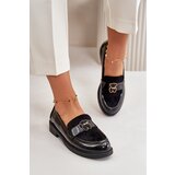 S. BARSKI Lacquered Women's Moccasins With Bear Black S.Barski | Shoptok.si