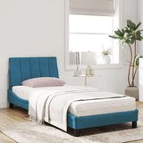 vidaXL Krevet s madracem plavi 90x200 cm baršunasti | shoptok.hr