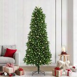 vidaXL Božično drevo med 300 LED z stojalom Zelena 240 cm PE | Shoptok.si