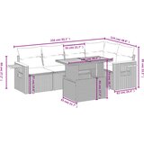  6-dijelni set vrtnih sofa s jastucima bež od poliratana | shoptok.hr