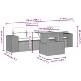 vidaXL 5-dijelni set vrtnih sofa s jastucima poliratan smeđi | shoptok.hr