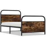 vidaXL Okvir kreveta bez madraca dimljena boja hrasta 100x200cm drveni | shoptok.hr