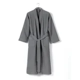 mia waffle - dark grey dark grey bathrobe