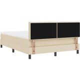  Postelja z vzmetnico z vzmetnico krema 160 x 200 cm blago, (5000141853) | Shoptok.si
