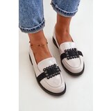 VINCEZA Lacquered Women's Moccasins With Decoration Light Gray 58389 | shoptok.hr