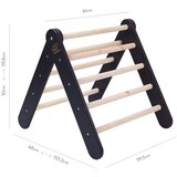MeowBaby Crni trokut za berbu od borovine 46x87x60 cm Montessori - | shoptok.hr