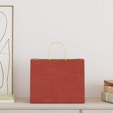 Papirnate vrećice 250 kom s ručkama crvene 32x22x24 cm | shoptok.hr