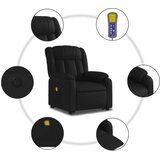  Električni masažni naslonjač na podizanje od umjetne kože crni | shoptok.hr