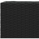  Vrtna sadilica s kotačima 3 posude crna 107x32x38 cm poliratan | shoptok.hr