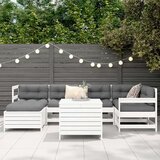  7-dijelni set vrtnih sofa bijeli od masivne borovine | shoptok.hr