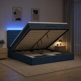  od pjene s madracem i LED-om Plava 180 x 200 cm Tkanina | shoptok.hr