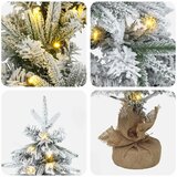 Mini božićno drvce 45 cm 125 LED lampica Topla bijela PVC i PE - Bijela 45 cm s LED svjetlima | shoptok.hr