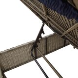  Ležaljka za sunčanje sa stolom i jastukom siva poli ratan | shoptok.hr