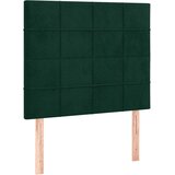  Uzglavlje tamnozeleno 90x5x118/128 cm baršunasto | shoptok.hr