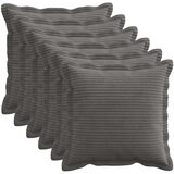  Presvlaka za jastuk 6 kom. HOUTEN Tamnosiva 30 x 30 cm Kord - Tamnosiva 30 x 30 cm 6 Slike