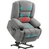 HOMCOM televizijski naslonjač poliester, pena 97D x 90Š x 102V cm Temno siva, (5000242961) | Shoptok.si