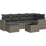 vidaXL 7-dijelni set vrtnih sofa sivi od poliratana | shoptok.hr
