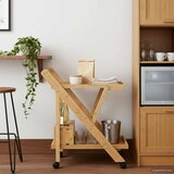  Kuhinjska Kolica s Kotačima Svijetlosmeđa 65 x 40,5 x 76,5 cm | Eponuda.com