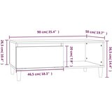  Stolić za kavu boja hrasta 90x50x36 5 cm konstruirano drvo | shoptok.hr