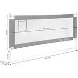 ECO TOYS Ograda za krevet, 180 cm, zaštitna pregrada za djecu, | shoptok.hr