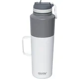twin pack bottle with mug white, 0.9 l + 0.6 l