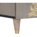  Kreveta Siva i zlatna 60 x 33 x 75 cm Čvrsto drvo manga | shoptok.hr