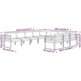  10-dijelna vrtna garnitura s jastucima aluminijska antracit | shoptok.hr