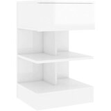  Noćni ormarići 2 kom visoki sjaj bijeli 40 x 35 x 65 cm | shoptok.hr