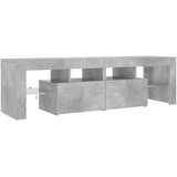 TV ormarić s LED svjetlima siva boja betona 140x36,5x40 cm | shoptok.hr