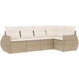  5-dijelni vrtni set sofa s jastucima bež od poliratana | shoptok.hr