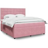 vidaXL Krevet s oprugama i madracem ružičasti 180x200 cm baršunasti | shoptok.hr