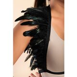Fenzy Grudnjak Na Elastične Naramenice S Perjem, Crni | shoptok.hr