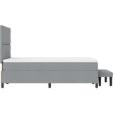  s opruga kutije Svijetlo siva 120 x 200 cm tkanina | shoptok.hr
