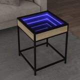 vidaXL Klubska mizica z neskončnimi LED sonoma hrast 40x40x51 cm Cene