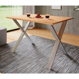 MID.YOU Pisalna Miza Lona, Barva Hrast, Srebrna, 160x80cm | Shoptok.si