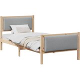  Krevetna konstrukcija Svijetlo siva 100 x 200 cm tkanina Smeđa | Shoptok.si